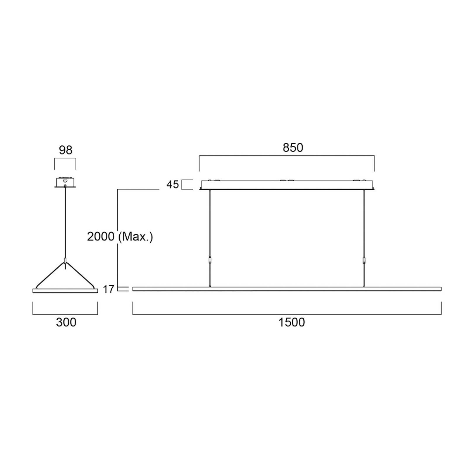 Sylvania LED závesné svetlo Areum, 150 x 30 cm, 840