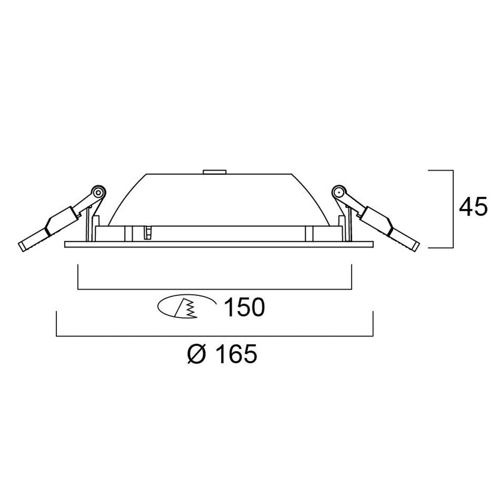 Sylvania LED vstavané svetlo Start, IP54, biele, 830, Ø 15 cm