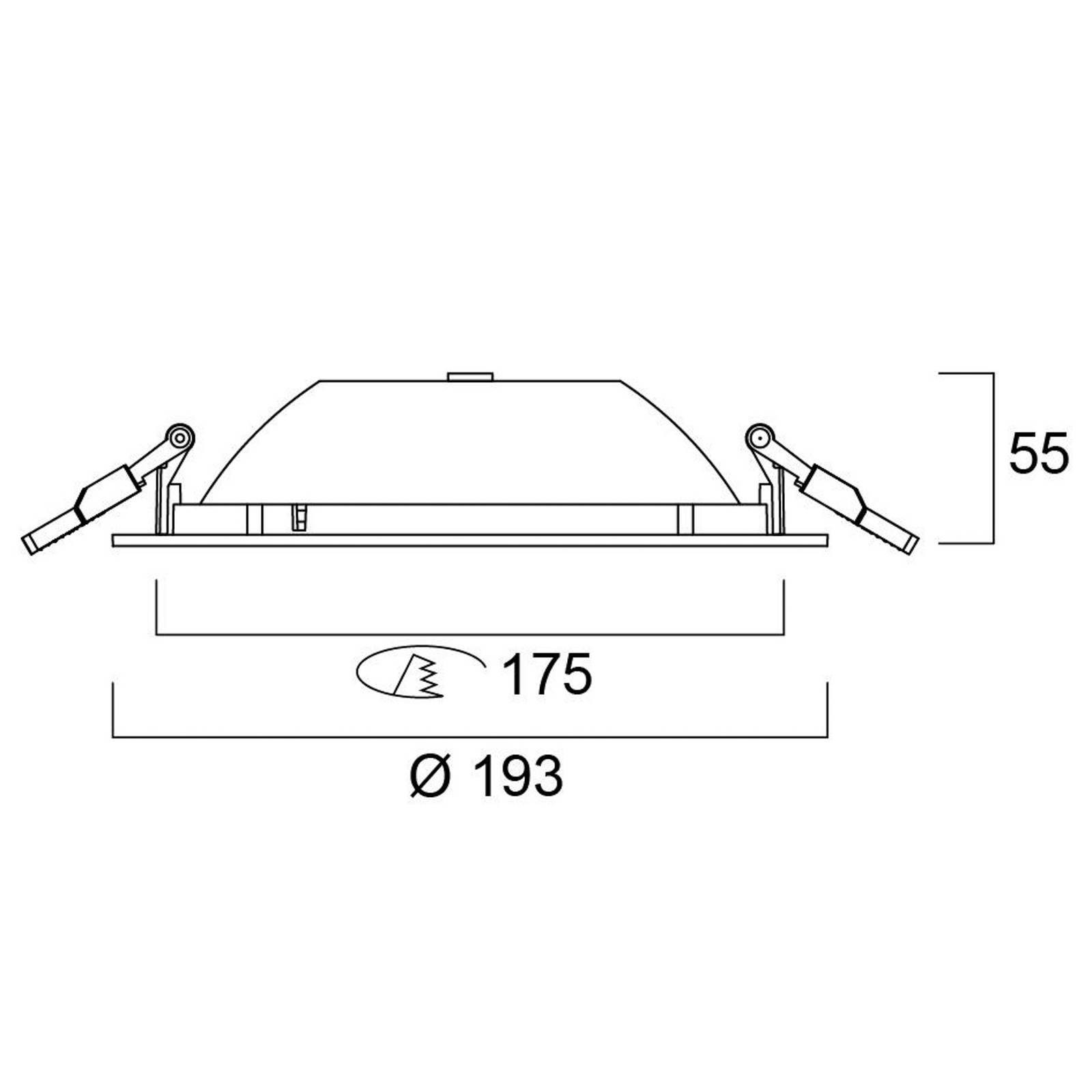 Sylvania LED vstavané svetlo Start, IP54, 830, Ø 17,5 cm, DALI