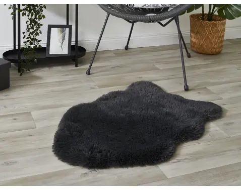 Umelá kožušina Alpa 50x80 cm, antracit%