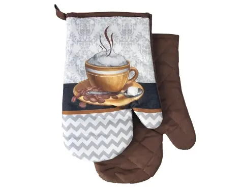 Kuchynské rukavice (2 ks) Cappuccino, hnedá%