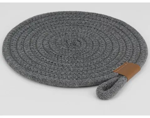 Podložka pod hrniec LifeStyle 20 cm, tmavo šedá bavlna%