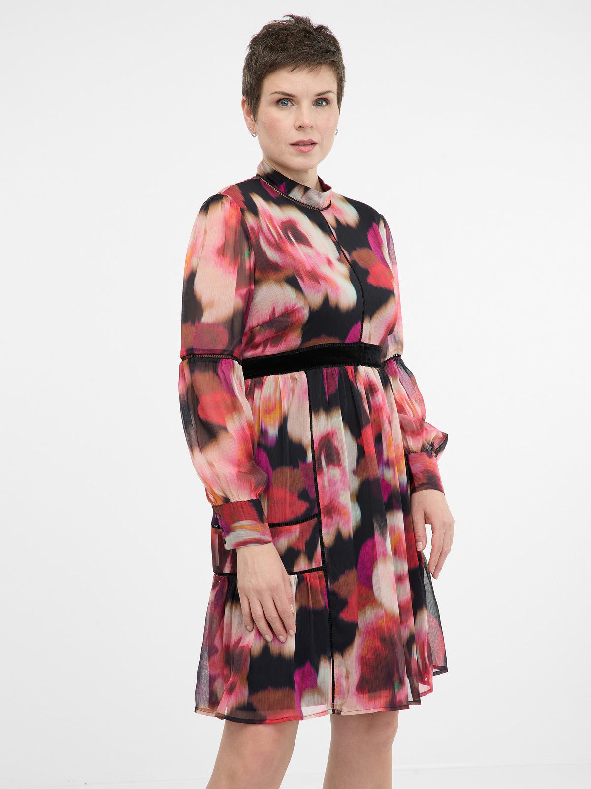 Red patterned women's knee-length dress ORSAY - Women's