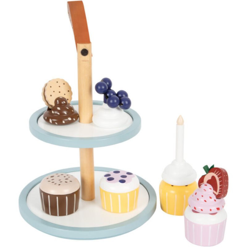 Small foot Tasty Cupcake Display Tray sada hračiek z dreva 3 y+ 13 ks