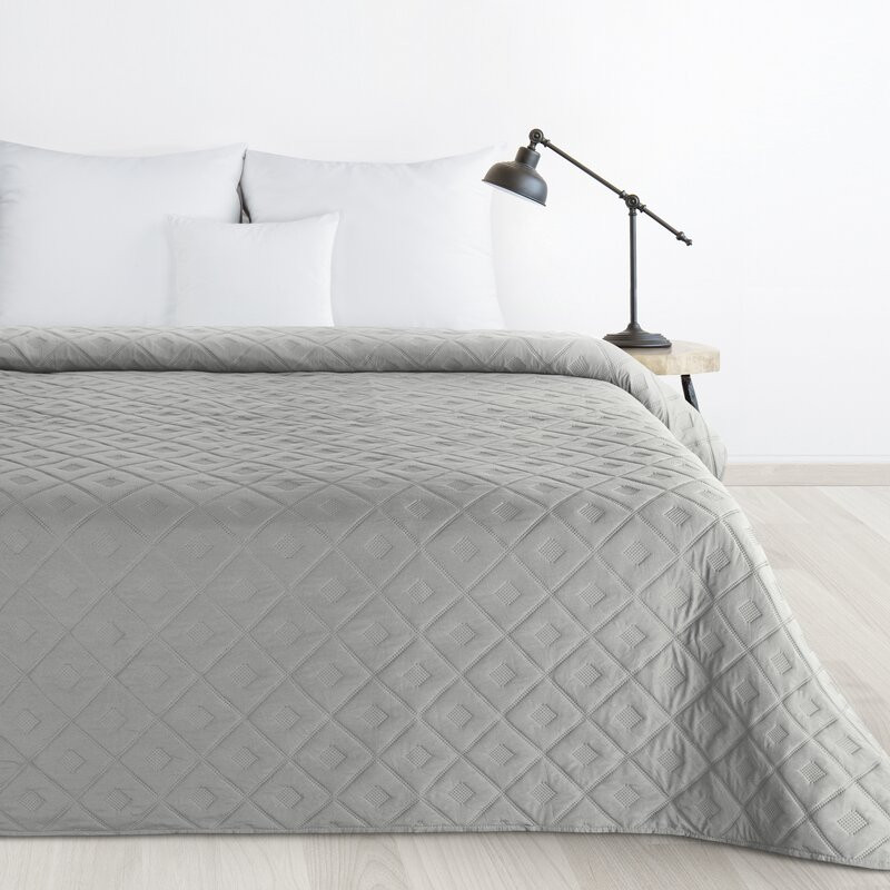 ArtFir Prikrývka na posteľ ALARA 6 | strieborná 170 x 210 cm