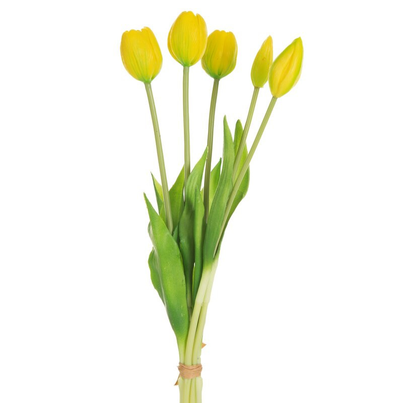 ArtFir Kytica umelých tulipánov NATU 473 | žltá 41 cm