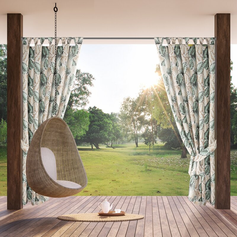 ArtFir Záves na terasu GARDEN 7 PU | béžová/zelená 155 x 220 cm