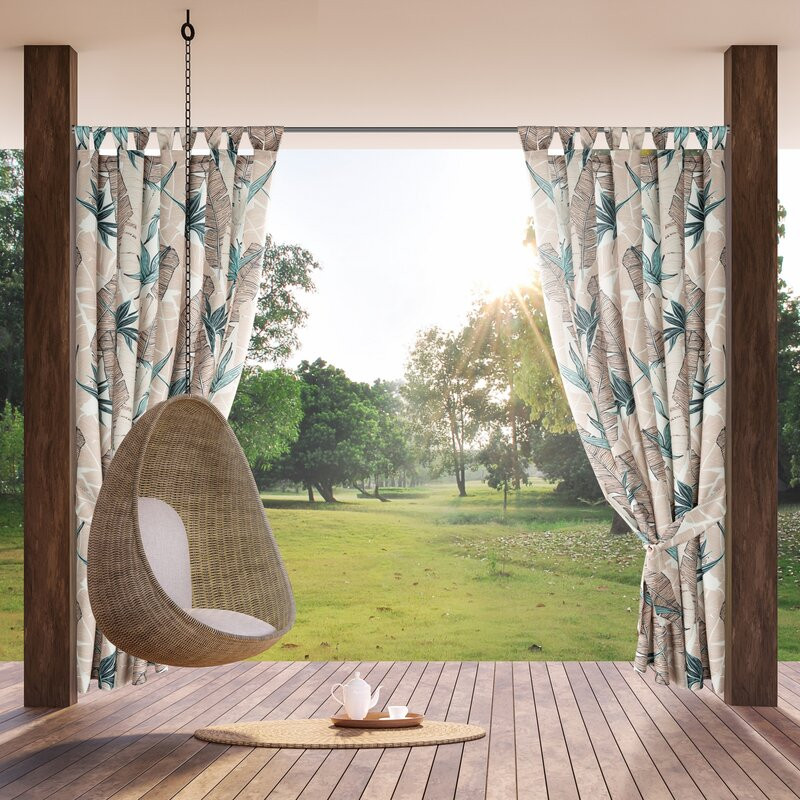 ArtFir Záves na terasu GARDEN 8 PU | béžová/zelená 155 x 220 cm