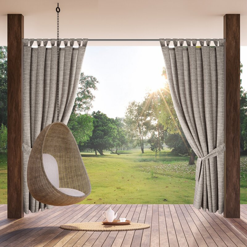 ArtFir Záves na terasu GARDEN 10 PU | hnedá/krémová 155 x 260 cm