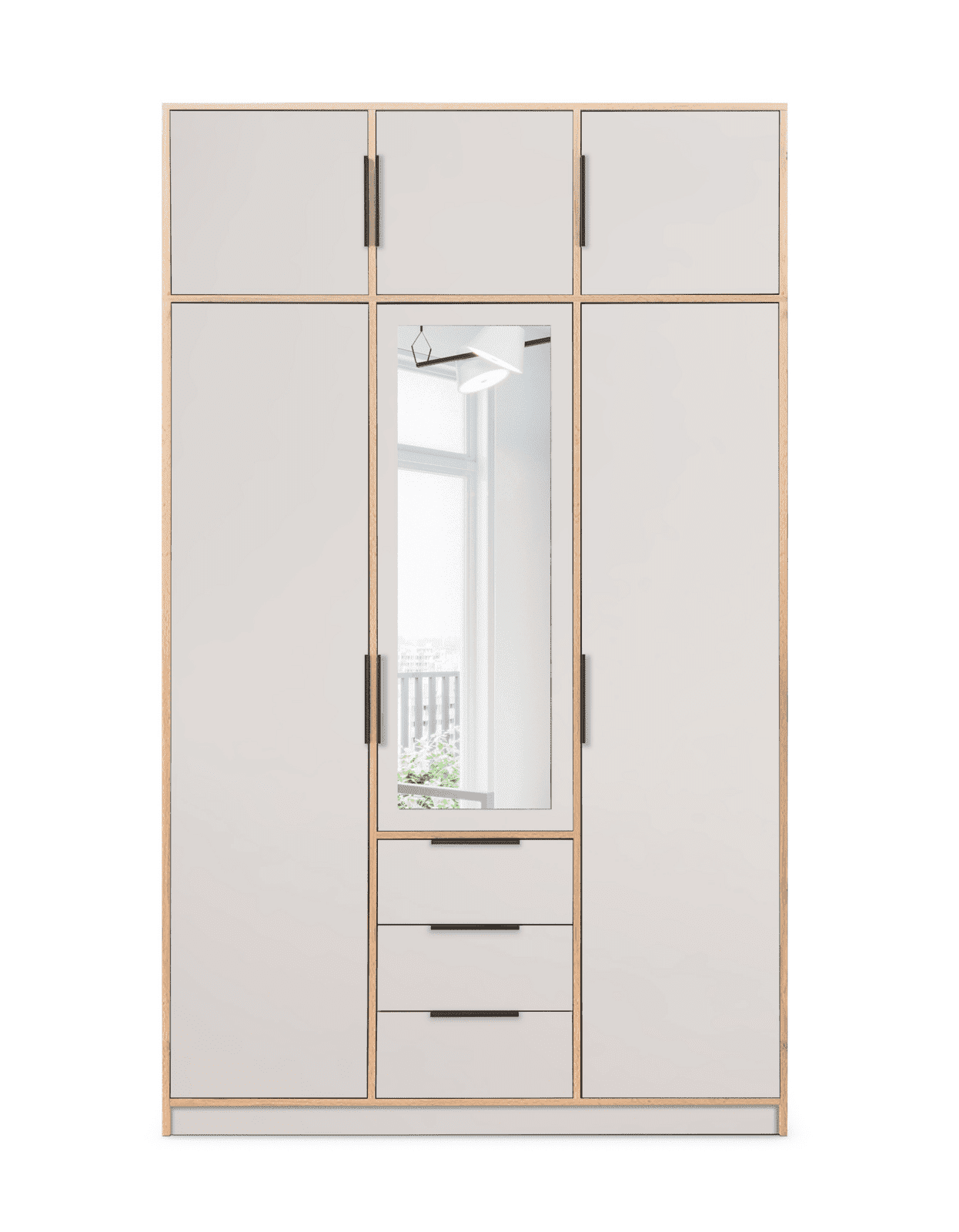 ArtStol Šatníková skriňa s nadstavcom LATI D3 | dub wotan/kašmír