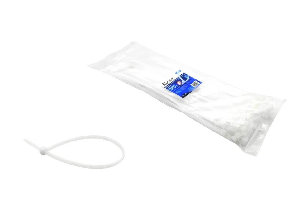 Geko Sťahovacie pásky 180x3,6mm WHITE