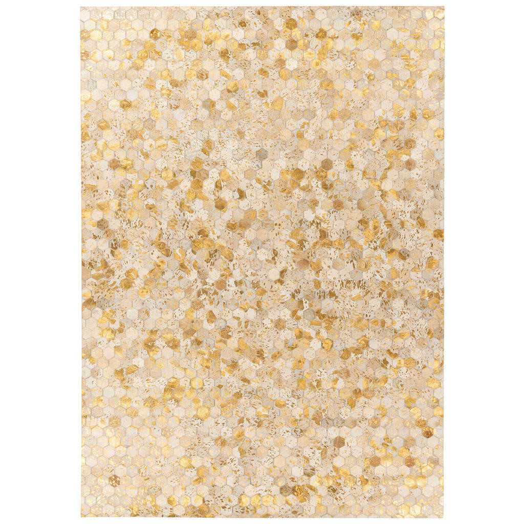 XXXL KOŽENÝ KOBEREC, 120/170 cm, zlatá