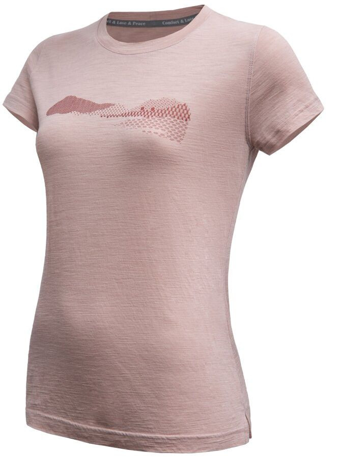 SENSOR MERINO AIR HILLS dámske tričko kr.rukáv dusty pink Veľkosť: S 8592837103983