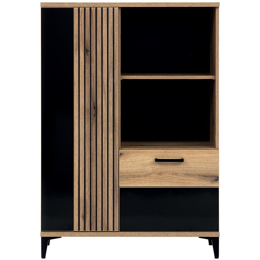 Skrinka Aris As05 Dub/Čierna