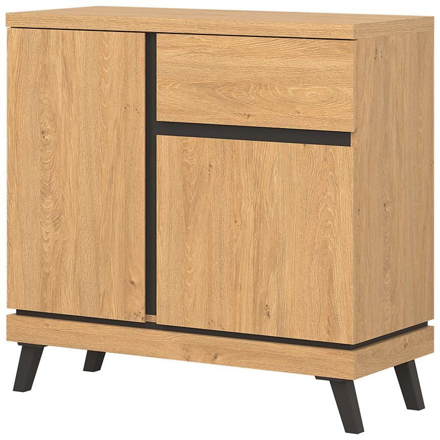 Komoda Ate At02 Dub/Čierna