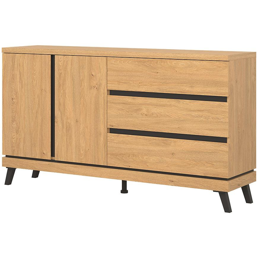 Komoda Ate At03 Dub/Čierna