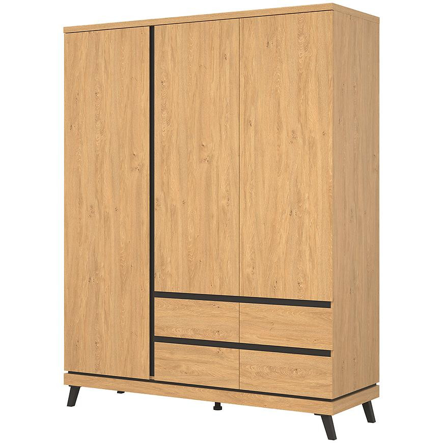 Skriňa Ate At13 Dub/Čierna