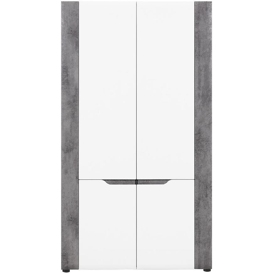 Skriňa Brando 2d B07 Biela/Betón