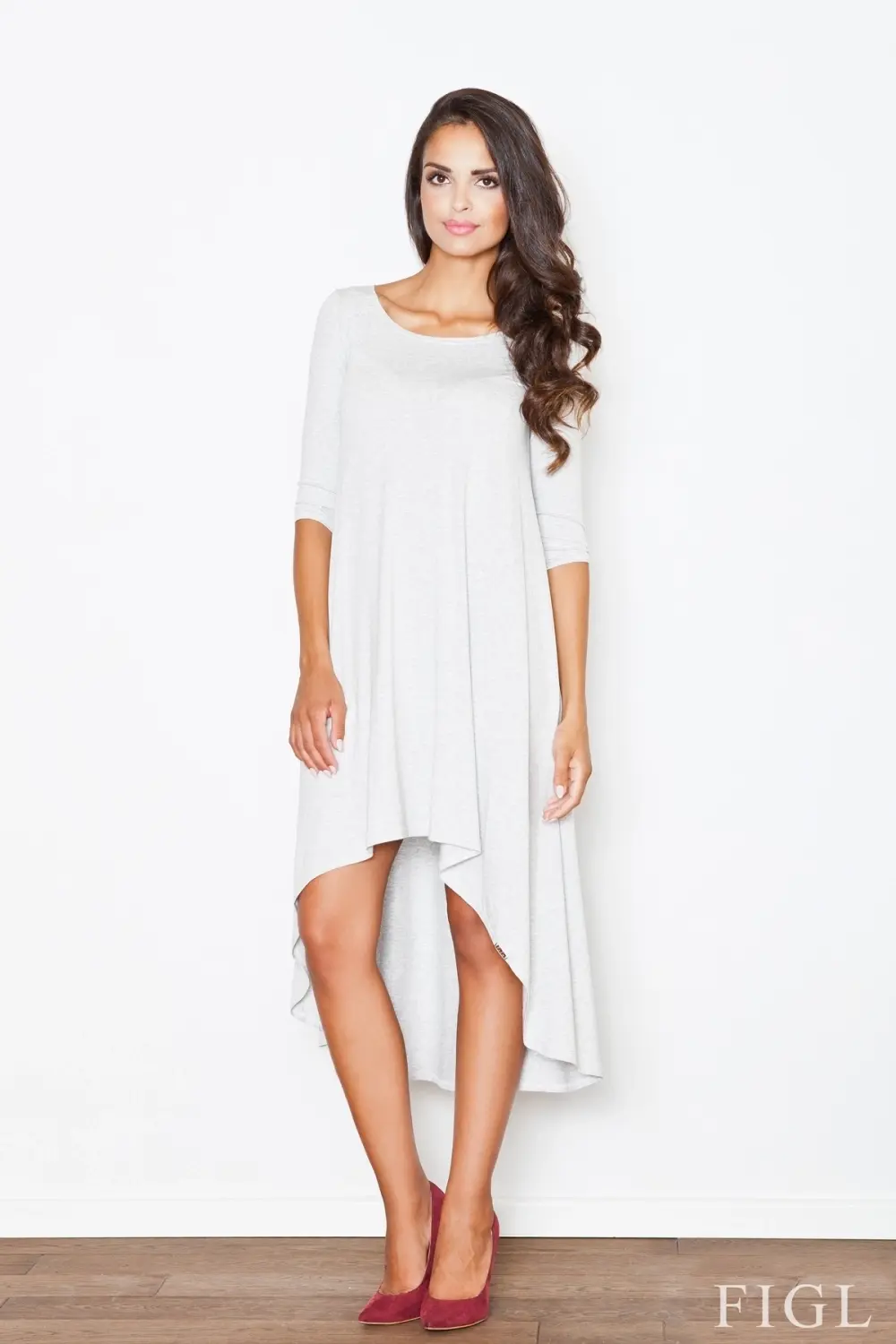 Dámske šaty M392 light grey