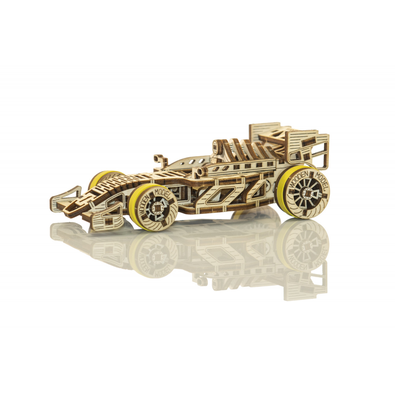 3D mechanické puzzle Wooden City Formula 108ks - hnedé