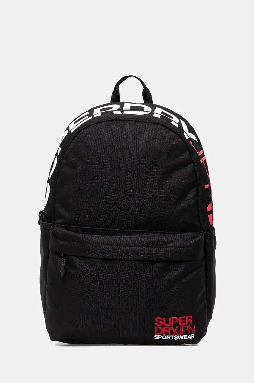 Ruksak Superdry dámsky, čierna farba, veľký, jednofarebný, W9110397A-02A