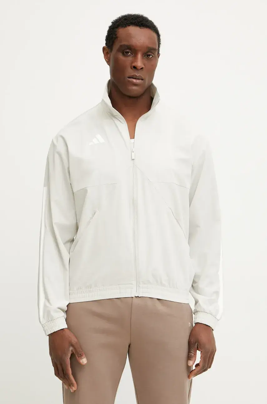 Mikina adidas Tiro pánska, béžová farba, jednofarebná, JC6670