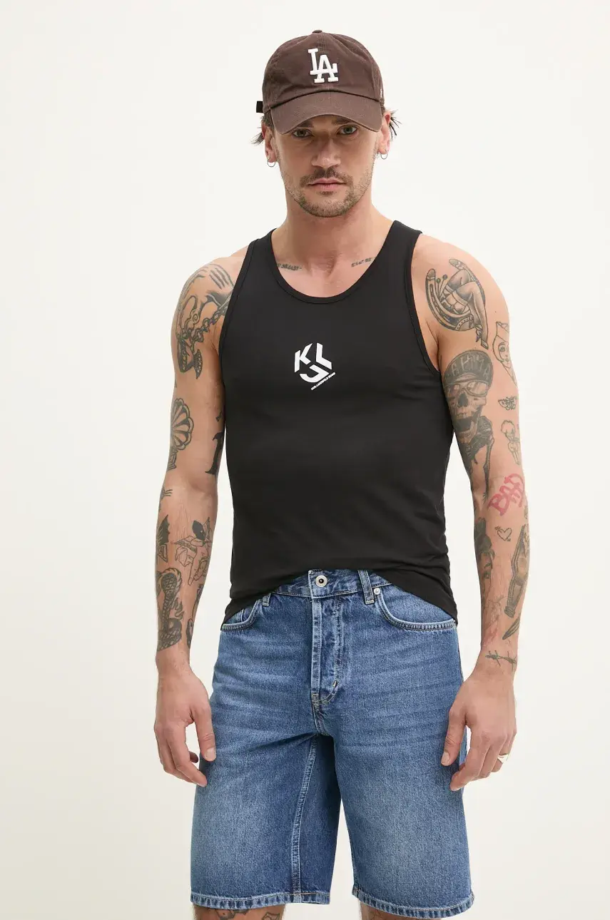 Tričko Karl Lagerfeld Jeans čierna farba, A2M17093