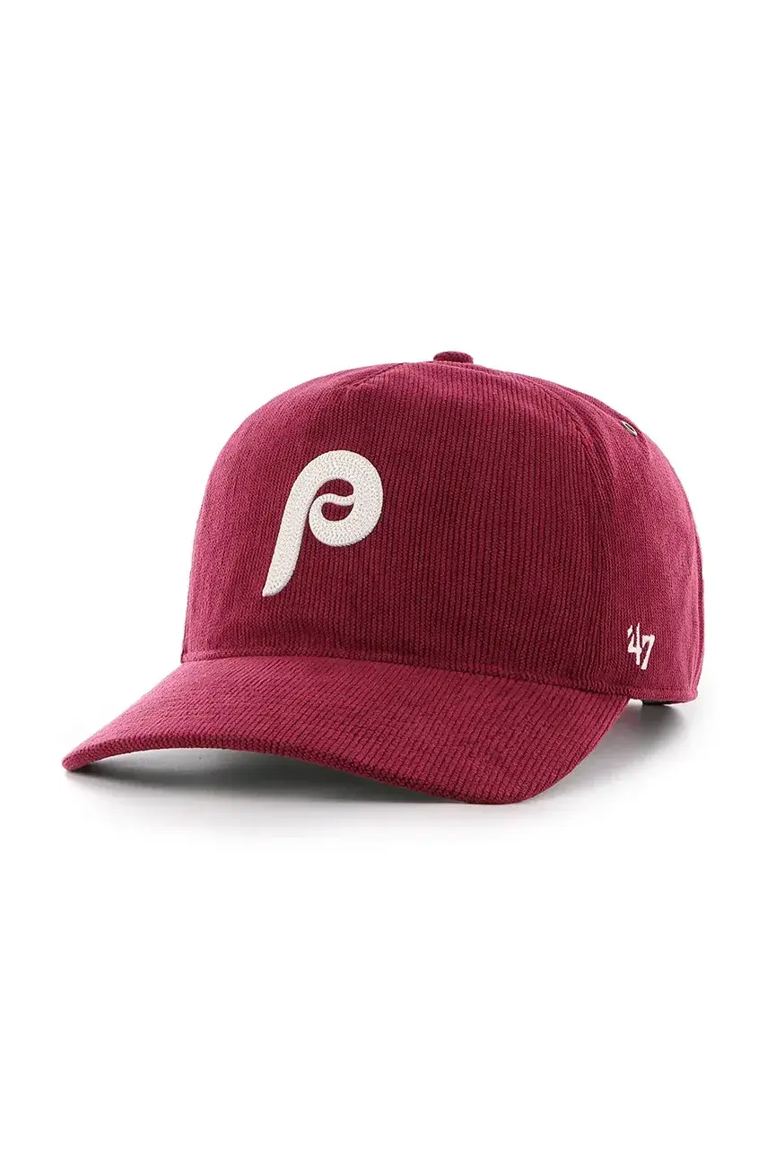Šiltovka 47 brand MLB Philadelphia Phillies oranžová farba, s nášivkou, B-TCDLC19IWP-CA