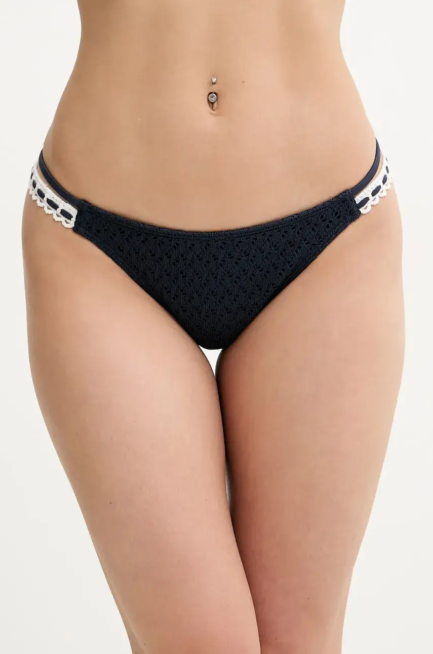 Plavkové nohavičky Hollister Co. tmavomodrá farba, KI311-5120