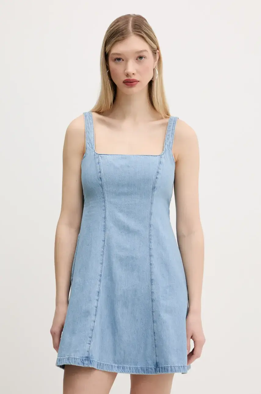 Rifľové šaty Hollister Co. mini, áčkový strih, KI359-5033