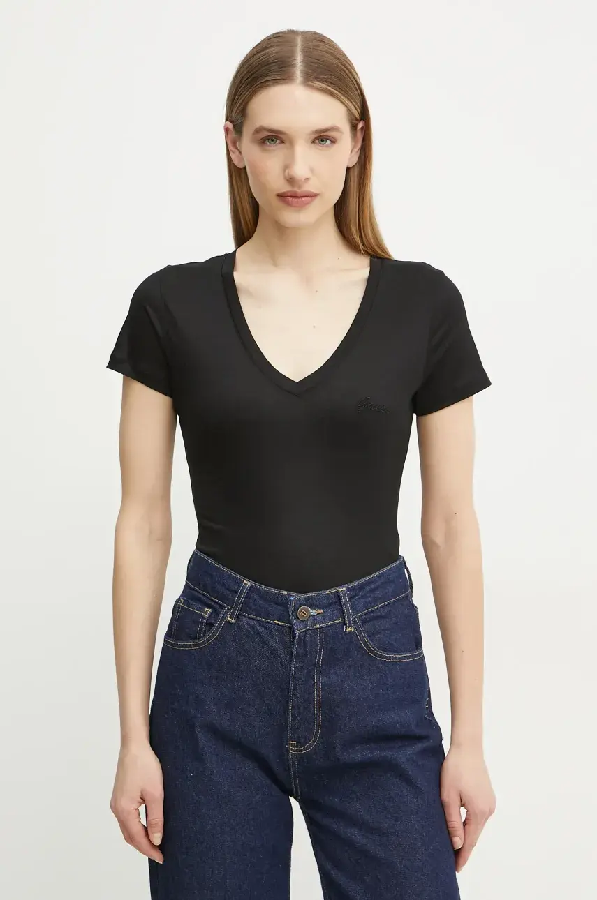 Tričko Guess dámske, čierna farba, W5GP31 KCSX2