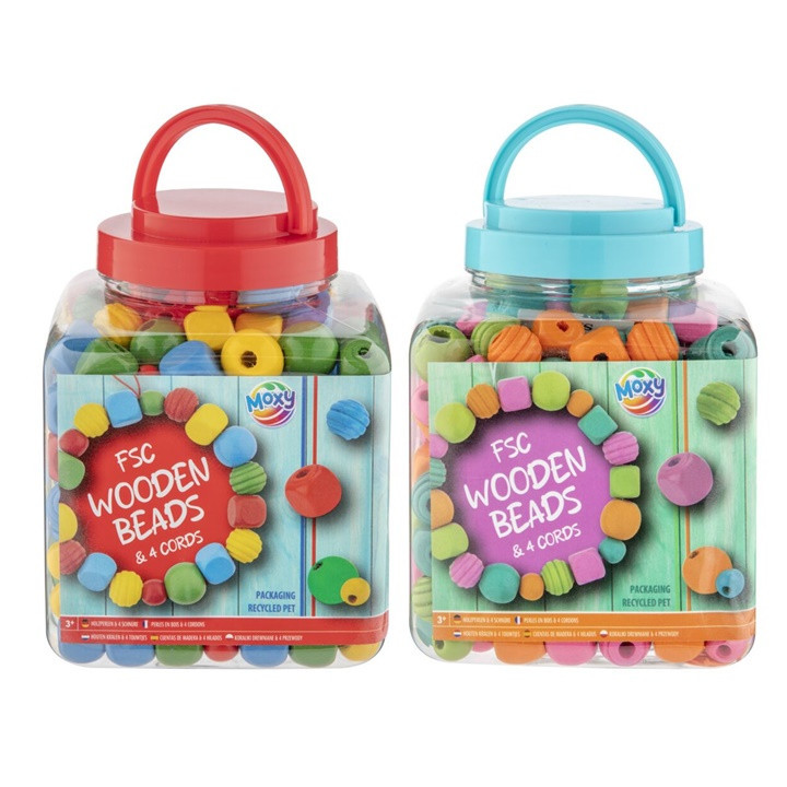 Drevené korálky vo vedierku 375 gramov | Various Packages