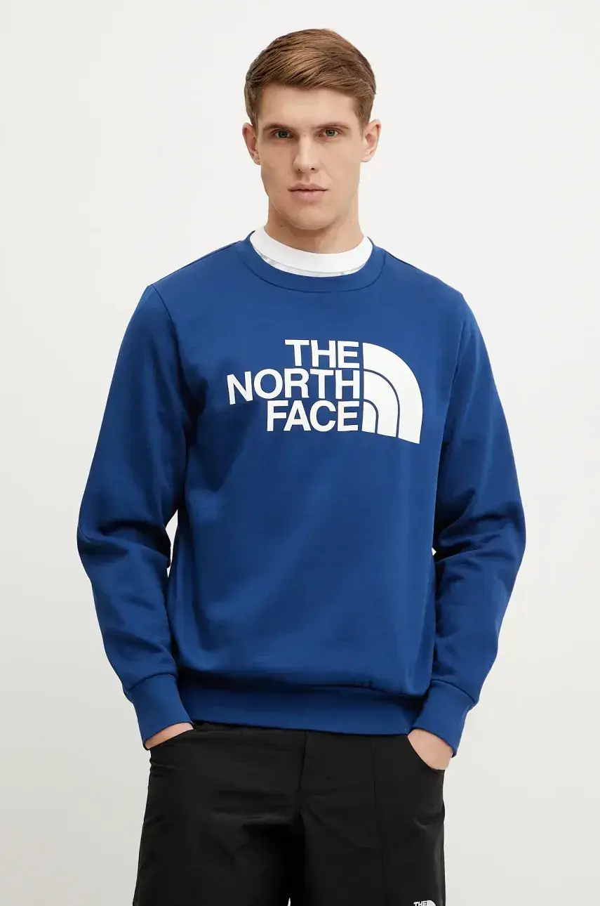 Mikina The North Face Easy pánska, tmavomodrá farba, s potlačou, NF0A89FGD1R1