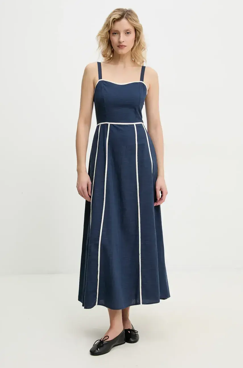 Šaty Answear Lab farba modrá maxi rozšírené