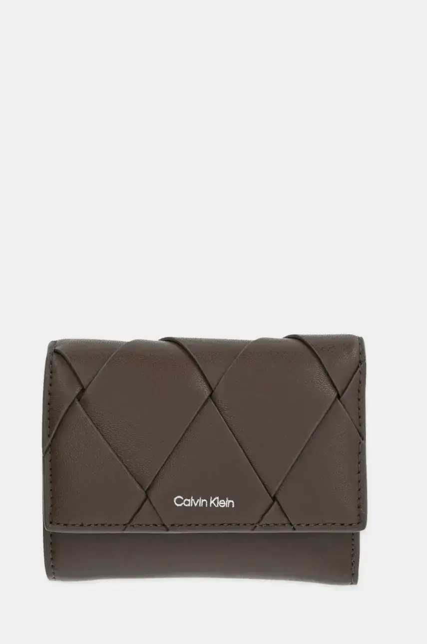 Peňaženka Calvin Klein dámska, hnedá farba, K60K612953