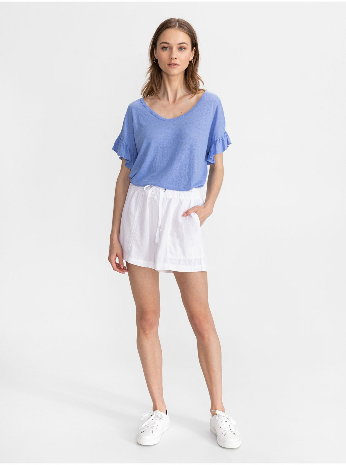 Bílé dámské kraťasy pull-on utility solid shorts GAP