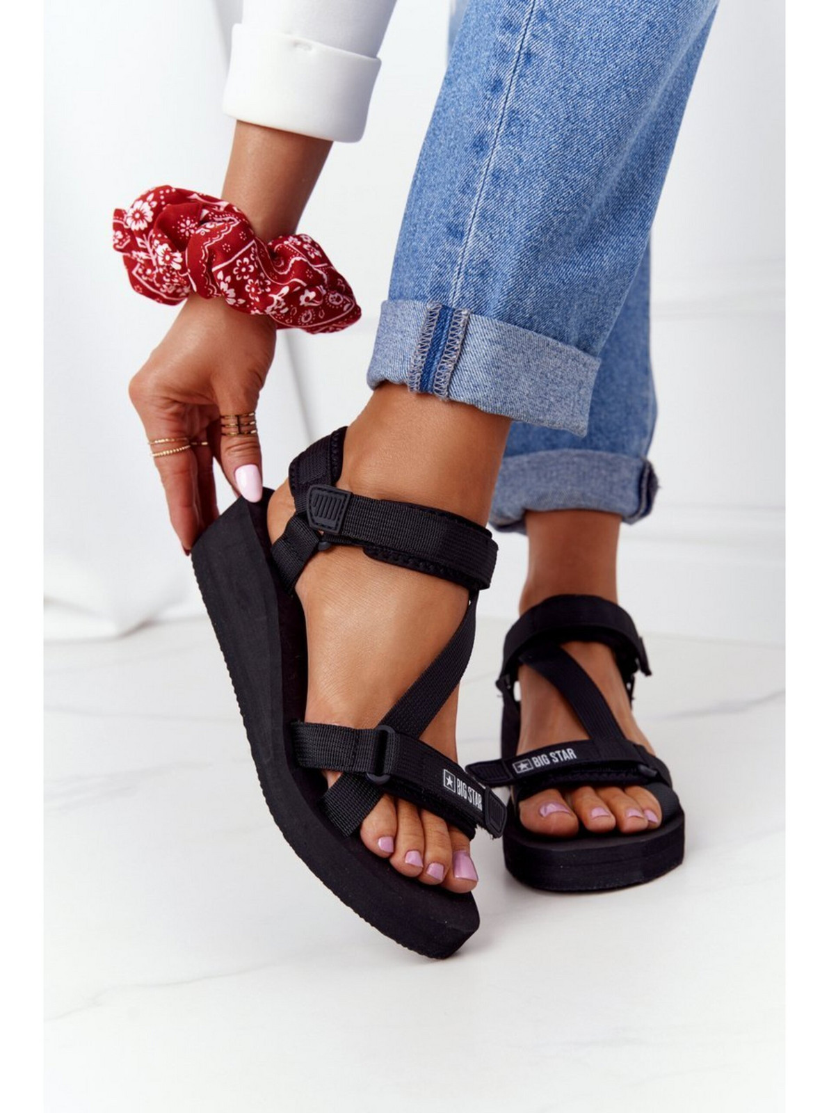 Dámske športové sandále Big Star čierne