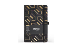 Castelli Gold Obelisk linajkový zápisník L A5 Black