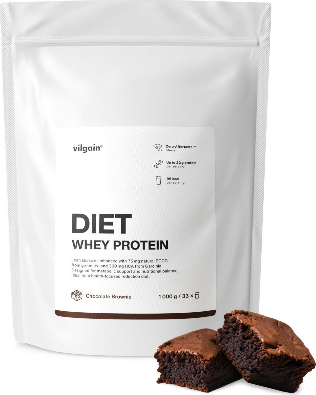 Vilgain Diet Whey 1000 g chocolate brownie