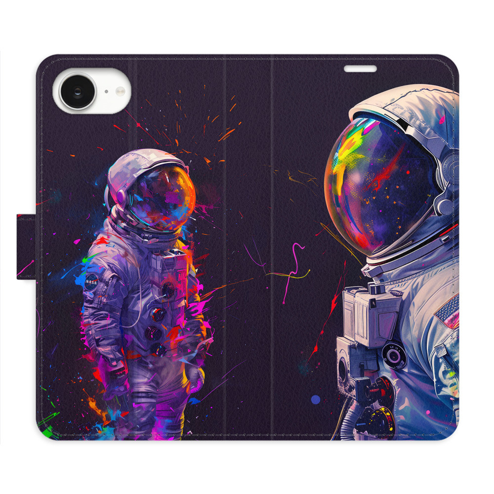 Flipové puzdro iSaprio - Neon Astronaut 02 - iPhone 16e