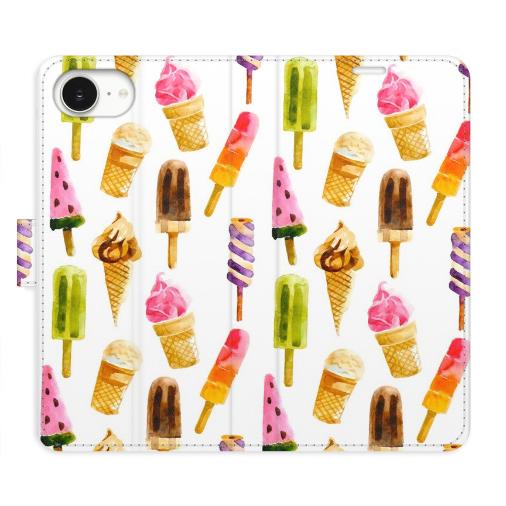Flipové puzdro iSaprio - Ice Cream Pattern - iPhone 16e