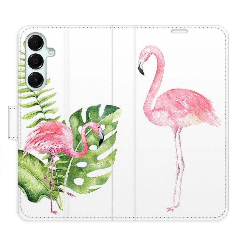 Flipové puzdro iSaprio - Flamingos - Samsung Galaxy A16 5G