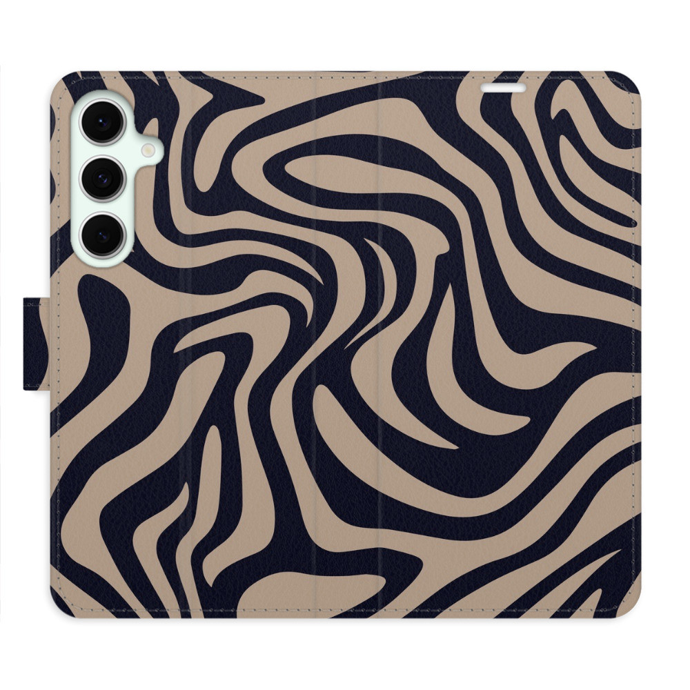Flipové puzdro iSaprio - Zebra Black 02 - Samsung Galaxy S24 FE