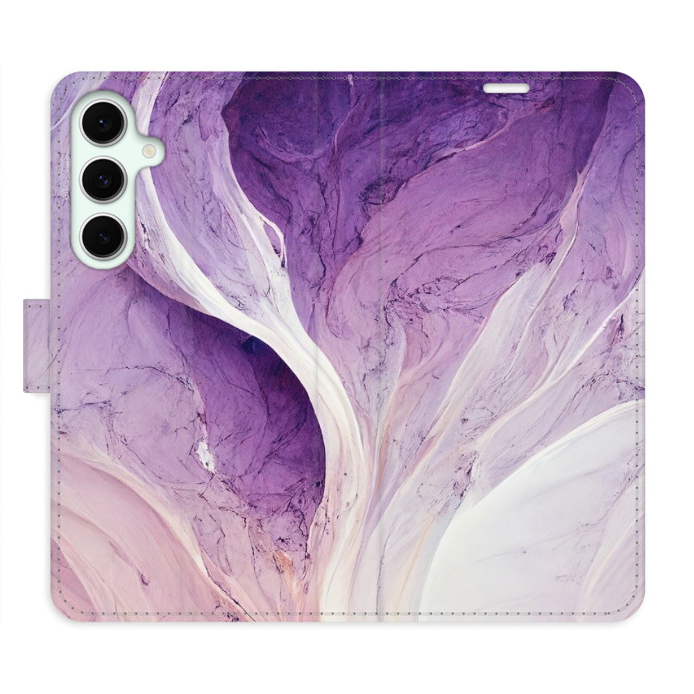 Flipové puzdro iSaprio - Purple Paint - Samsung Galaxy S24 FE