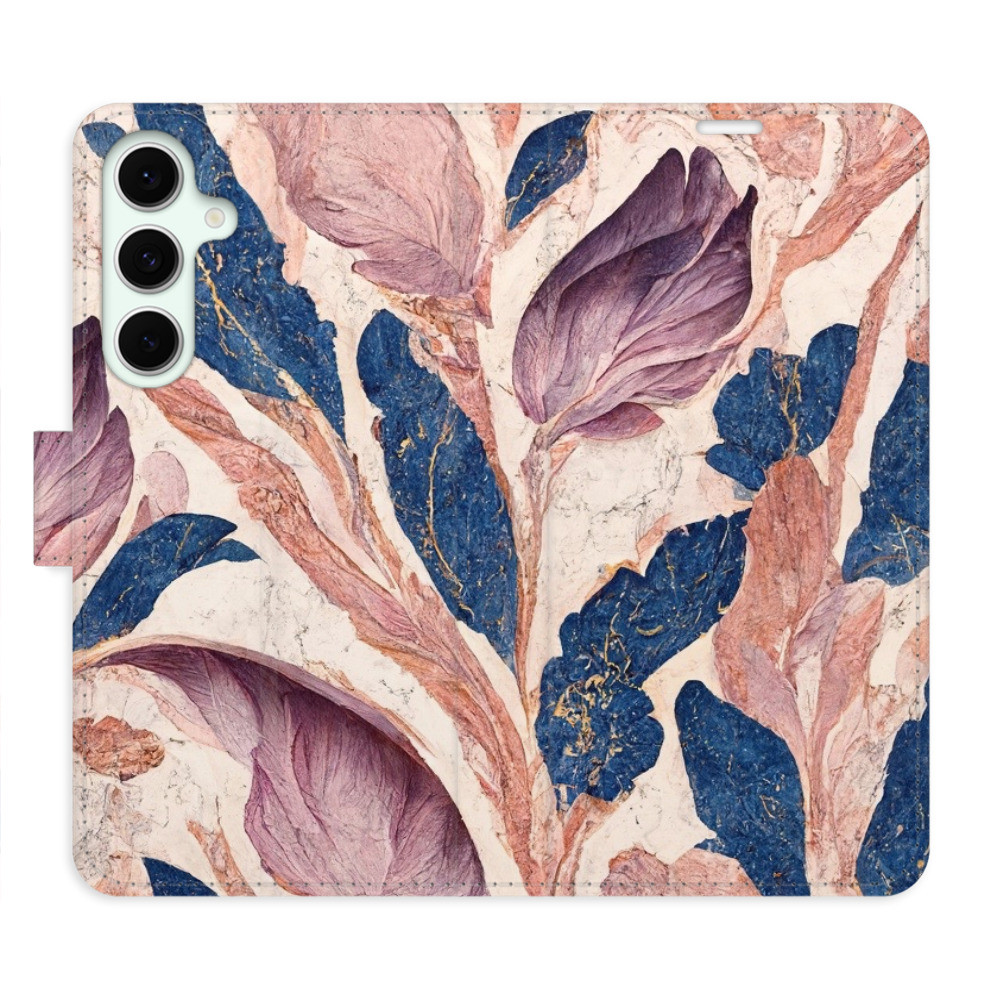 Flipové puzdro iSaprio - Old Leaves 02 - Samsung Galaxy S24 FE