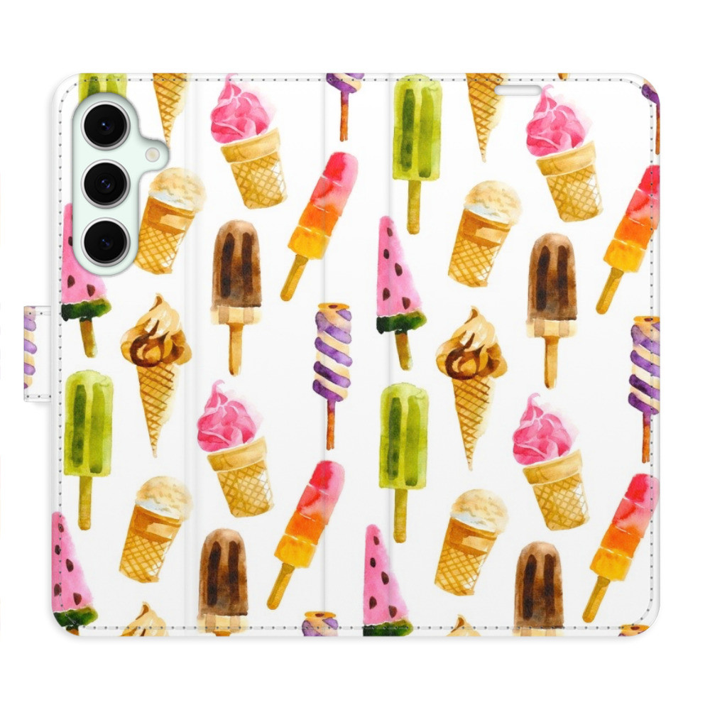 Flipové puzdro iSaprio - Ice Cream Pattern - Samsung Galaxy S24 FE
