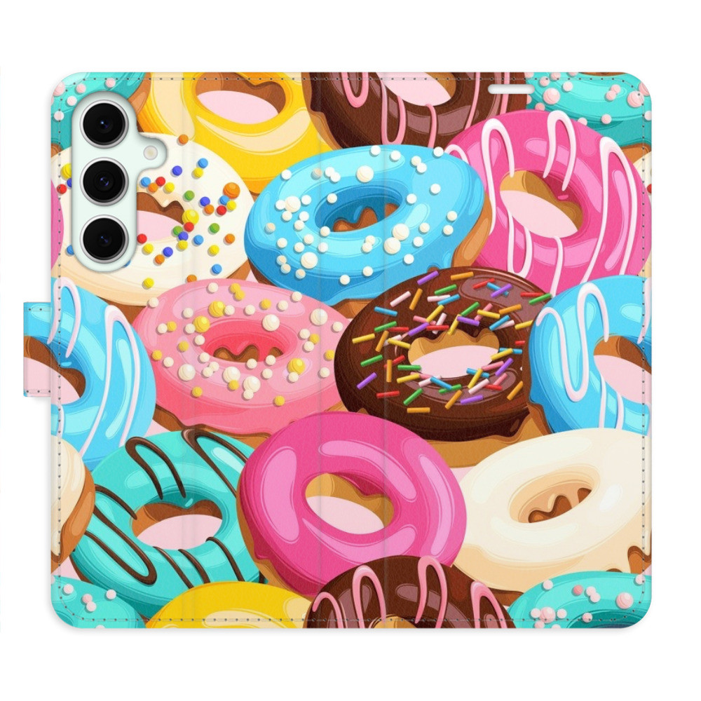 Flipové puzdro iSaprio - Donuts Pattern 02 - Samsung Galaxy S24 FE