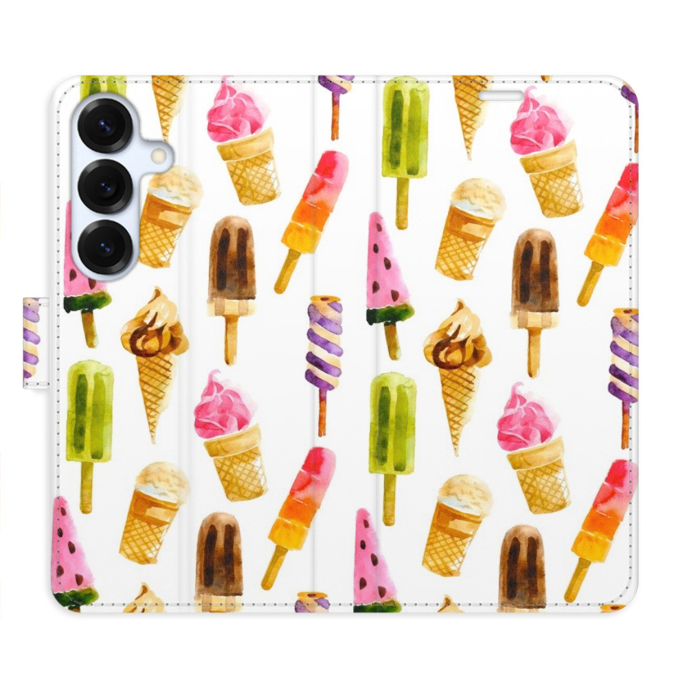 Flipové puzdro iSaprio - Ice Cream Pattern - Samsung Galaxy S25