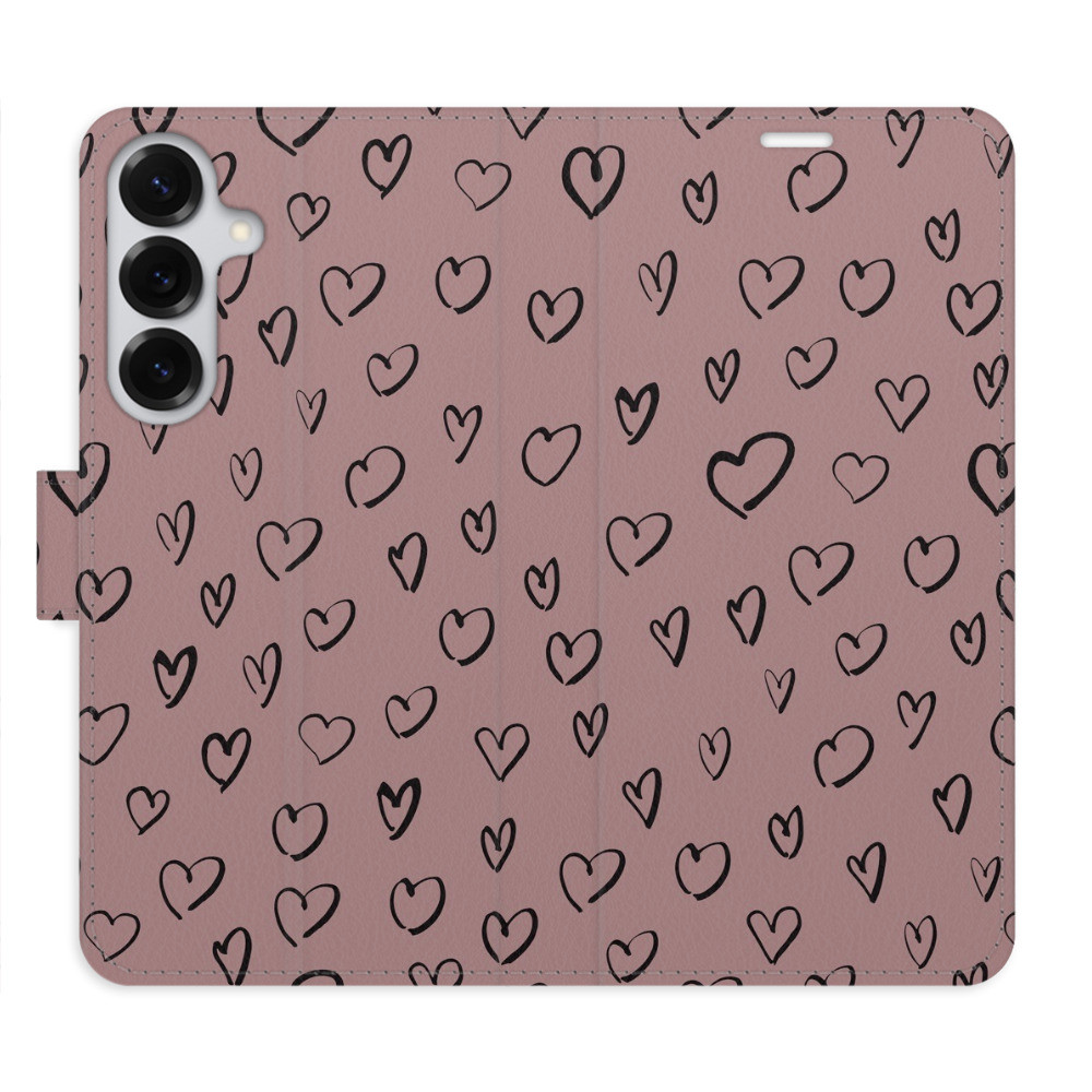 Flipové puzdro iSaprio - Heart Dark 02 - Samsung Galaxy S25+