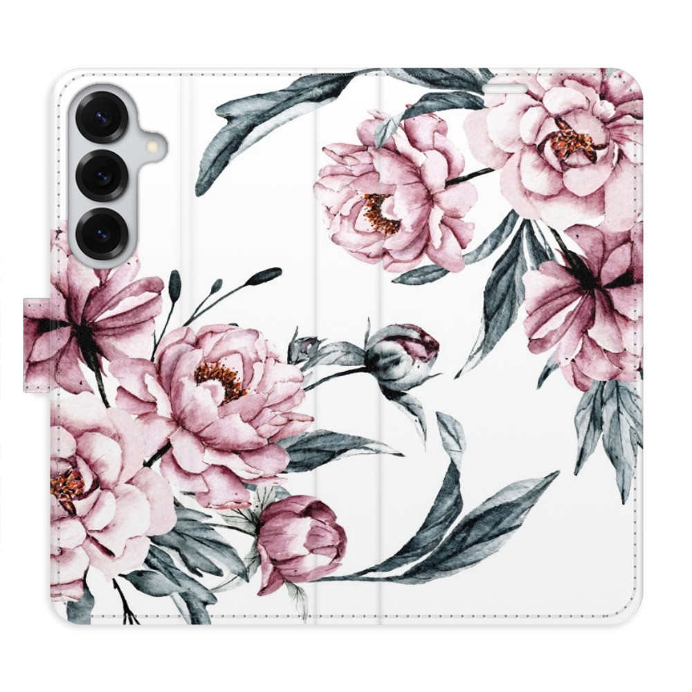 Flipové puzdro iSaprio - Pink Flowers - Samsung Galaxy S25+